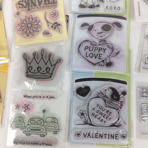 Small Clear Cling Stamp lot of 14 - Picture 6 of 8